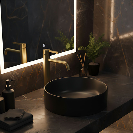 Bateria Umywalkowa Foster Złota Szczotkowana Wysoka