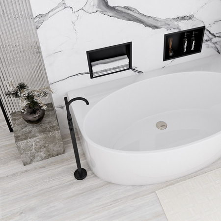 Półka Wnękowa Łazienkowa 30x45 Czarny Mat