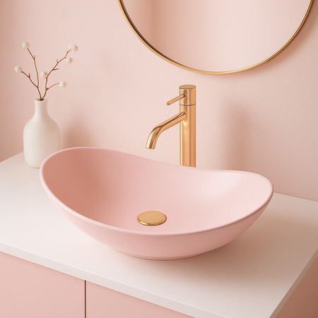 Umywalka Nablatowa Royal 61 Powder Pink Matt