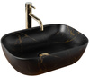 Umywalka Nablatowa Belinda Black Marble Matt