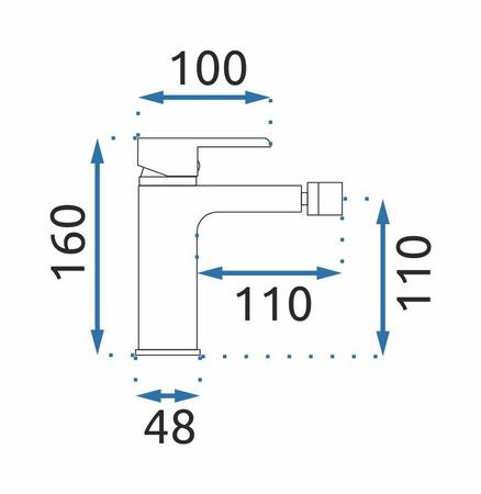 Bateria Bidetowa Bloom Biała Chrom
