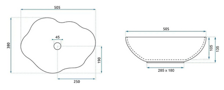 Umywalka Pearl Saturn - Nablatowa