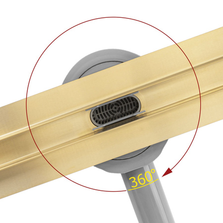 Odpływ Liniowy Neox Slim Pro Złoty Szczotkowany