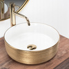 Umywalka Nablatowa Sami White Brush Gold