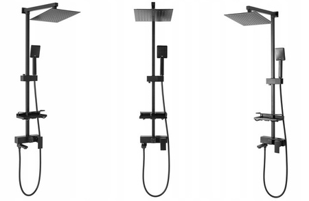 Zestaw Prysznicowy Natryskowy Czarny JACK BLACK