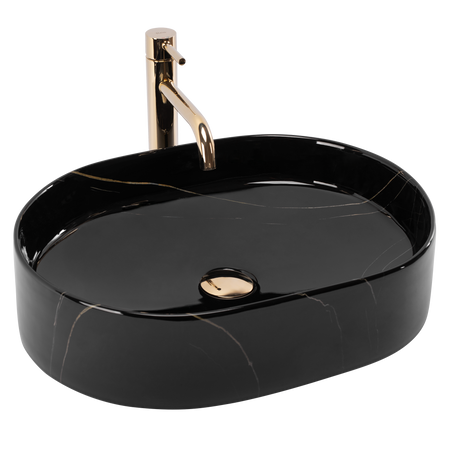 Umywalka Nablatowa Nadia 50 Stone Black