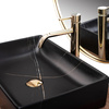 Umywalka Nablatowa Inga Black Marble Mat