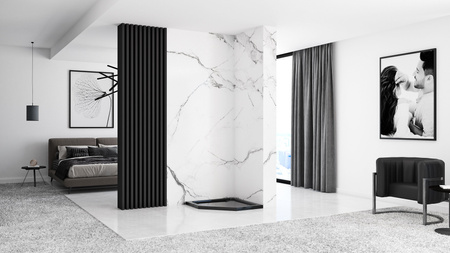 Brodzik Prysznicowy Diamond Czarny 90x90 cm