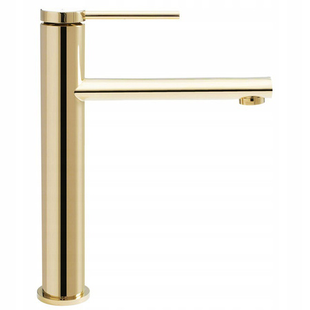 Bateria Umywalkowa Oval Złota Wysoka