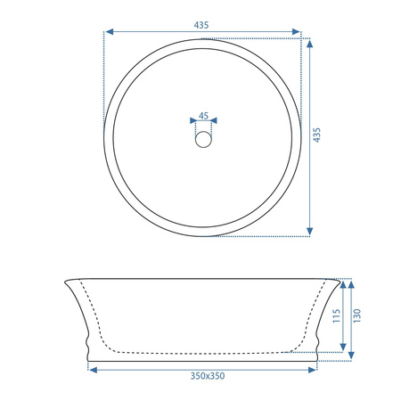 Umywalka Nablatowa Betty