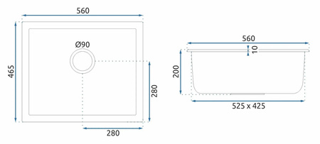 Zlewozmywak Kuchenny Granitowy NELS Black Zestaw