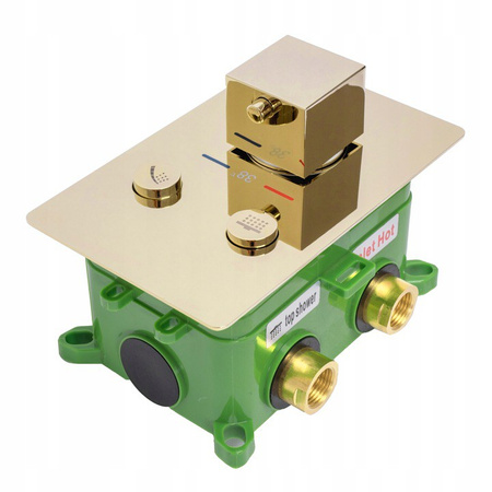 Zestaw Prysznicowy Podtynkowy Davis Gold Złoty