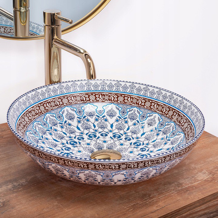Umywalka Nablatowa Arte 40 Blue