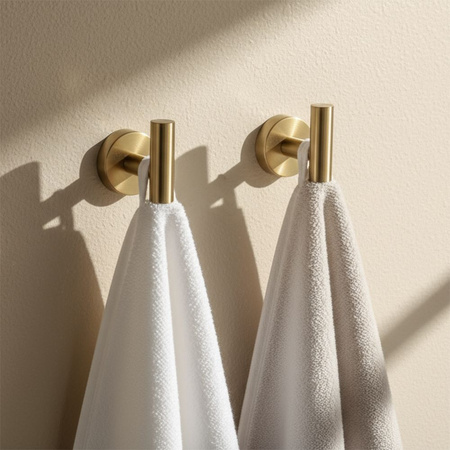 Zestaw Wieszaków Łazienkowych Ari Złoty Szczotkowany
