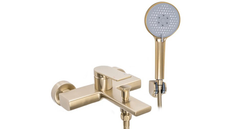 Bateria Wannowa Ścienna Verso Złota Szczotkowana