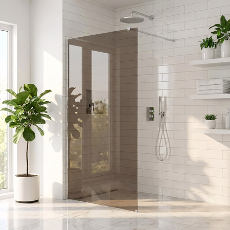 Ścianka Prysznicowa Flexi Brązowa Chrom