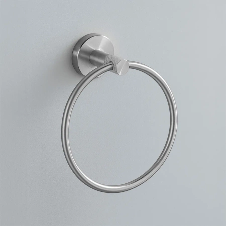 Wieszak Łazienkowy Ring Modern Nikiel Szczotkowany