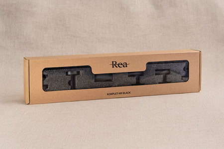 Zestaw Wieszaków Łazienkowych Ari 4 Elementy Czarny