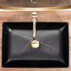 Umywalka Nablatowa Inga Black Marble Mat