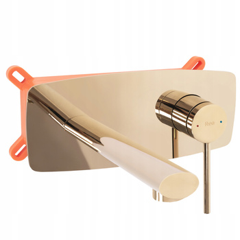 Bateria Umywalkowa Podtynkowa Rea Oval Złota  + BOX