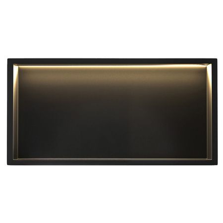 Półka Łazienkowa Wnękowa LED 60x30 Czarna