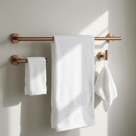 Zestaw Wieszaków Łazienkowych Ari 4 Elementy Miedź Szczotkowana