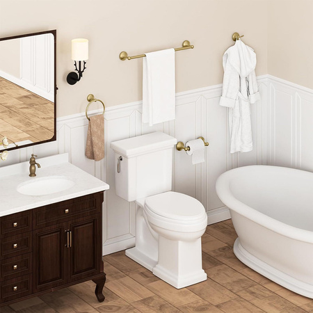 Wieszak Łazienkowy Dwuramienny Złoty