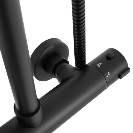 Zestaw Natryskowy Bliss Czarny Termostat