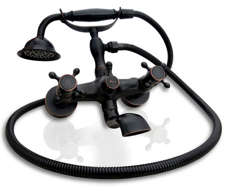 Bateria Wannowa Retro Czarna Postarzana