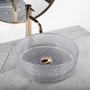 Umywalka Nablatowa Szklana Cristal Light Grey