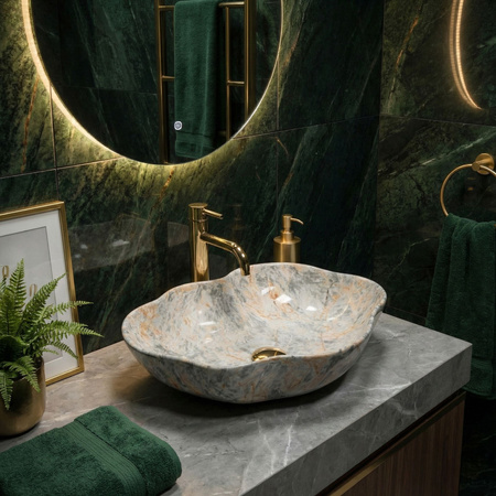 Umywalka Pearl Ruststone - Nablatowa