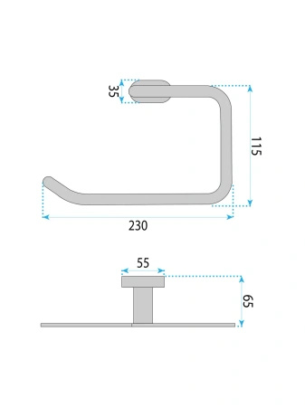 Wieszak Łazienkowy Ścienny Ring Til Złoty Szczotkowany