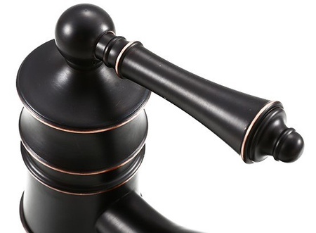 Bateria Umywalkowa Vintage Czarna Postarzana Wysoka