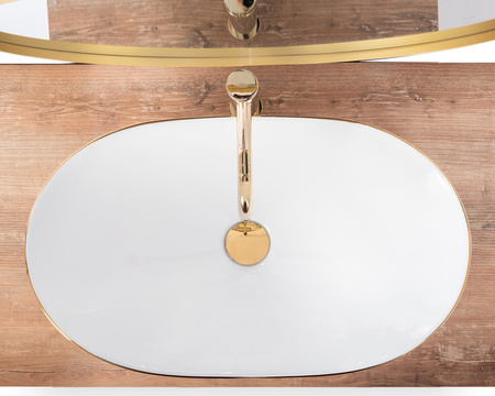 Umywalka Nablatowa Royal Gold Edge
