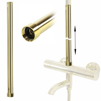 Adapter Przedłużający do Zestawu Natryskowego 50 cm Złoty