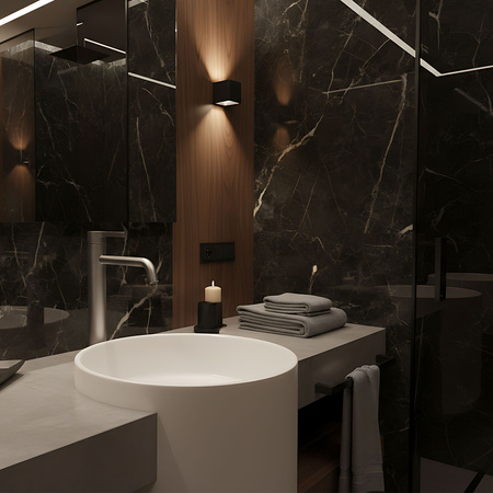 Bateria Umywalkowa Foster Wysoka Nikiel Szczotkowany