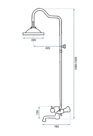 Zestaw Prysznicowy Retro Old Black
