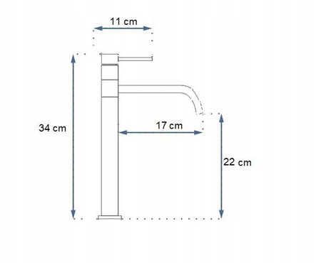 Bateria Umywalkowa Lugano Slim Chrom Wysoka