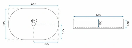 Umywalka Nadia 60 Sandy - Nablatowa