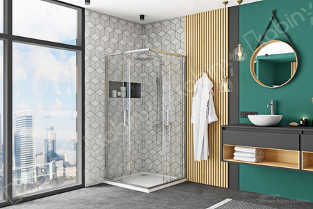 Kabina Prysznicowa Punto Chrom 80 x 80 Rozsuwana