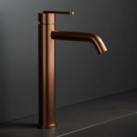 Bateria Umywalkowa Ontario Miedź Szczotkowana Wysoka