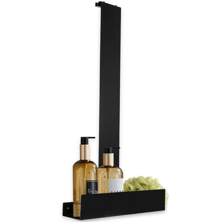 Półka Wieszak Na Ściankę Prysznicową Tori Black Czarna