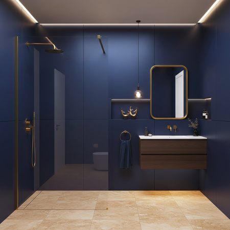 Ścianka Prysznicowa Flexi Złoto Szczotkowane