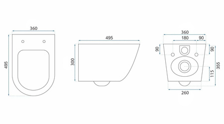 Misa WC Podwieszana Tito Tornado NFQ Biała