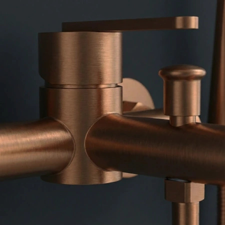 Bateria Wannowa Ścienna Ontario Miedź Szczotkowana