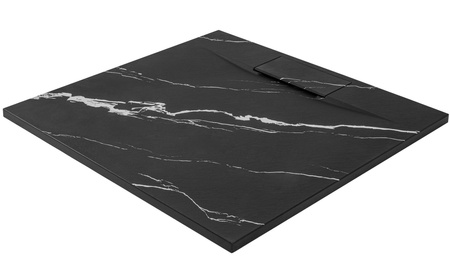 Brodzik Prysznicowy Bazalt Carrara Black 90 x 90 cm