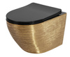 Misa Wc Carlo Mini Tornado Czarna Złota Szczotkowana