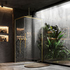 Kabina Prysznicowa Solar Gold Brush 80x100 Złota Szczotkowana