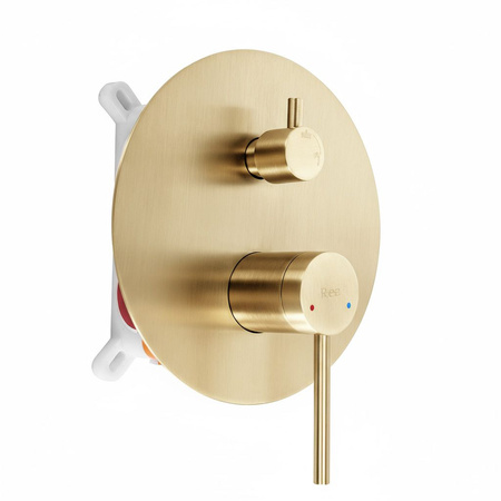 Zestaw Natryskowy Podtynkowy Foss Clif Złoty Szczotkowany