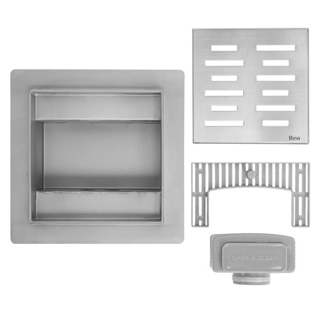 Odpływ Liniowy Line 150X150 Nikiel Szczotkowany